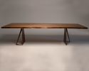 French Walnut | Internal Live Edge | Dining Table in Tables by L'atelier Mata. Item made of walnut & steel