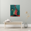 Ornamental Silence — Alienation Series | Paintings by Gela Mikava. Item made of linen works with contemporary & eclectic & maximalism style