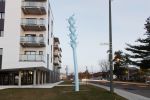 LA TRAJECTOIRE | Public Sculptures by COOKE-SASSEVILLE | Loisirs Du Jardin in Québec. Item composed of aluminum
