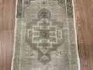 Hand-woven Turkish Rug Doormat| 1.7 x 3 | Small Rug in Rugs by Wool and Rug. Item made of wool works with boho & contemporary style