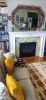 Stained glass fireplace surround | Glasswork in Wall Treatments by JK Mosaic, LLC. Item composed of glass