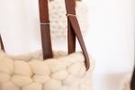 Trio | Macrame Wall Hanging in Wall Hangings by Keyaiira | leather + fiber | Artist Studio in Santa Rosa. Item made of fabric with fiber