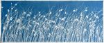 Wind in the Marsh I: unframed 24 x 60" cyanotype/ monotype | Photography by Christine So. Item made of cotton with paper works with boho & contemporary style