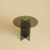 Smoked Glass Side Table - AMAMI by Lebanto | Tables by Lebanto. Item made of glass works with minimalism & contemporary style