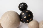 Boule #4 | Sculptures by Nadine Hajjar Studio. Item made of wood with brass works with minimalism & contemporary style