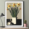 Daffodils and milk jug | Prints in Paintings by Paul Manwaring Fine Art Prints. Item composed of paper in contemporary or modern style