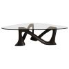 Amorph Hermosa Coffee Table with Tempered Glass, Solid Wood | Tables by Amorph. Item made of wood with glass