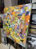 Alegría acrylic abstract interior painting | Oil And Acrylic Painting in Paintings by Anastasiia Krykun. Item composed of wood & canvas compatible with minimalism and contemporary style