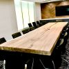 Solid Black Walnut Slab Table | Dining Table in Tables by DI VITA Style | IPIC Theaters in Redmond. Item made of walnut with steel