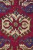 Vintage Oushak Rug in Burgundy with Geometric Medallions | Area Rug in Rugs by Rug and Kilim