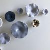 Set of 16 Porcelain Wall Floral Sculptures Ombré Blues Grays | Wall Sculpture in Wall Hangings by Maap Studio