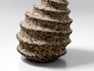 Beige Stone Floor Vase - Erosion Series in Bio Concrete | Vases & Vessels by Donatas Žukauskas. Item made of cement with paper works with boho & minimalism style