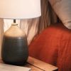 Table Lamp 2 in Slate | Lamps by Pyre Studio. Item composed of cotton and brass