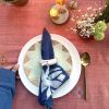 Blue Dinner Napkins | Set of 4 - Lotus | Linens & Bedding by ichcha. Item composed of cotton in boho or art deco style