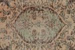 Vintage Zeki Müren Rug in Green and Salmon, with Floral | Area Rug in Rugs by Rug and Kilim