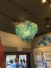 Blue Persian Rondel Chandelier | Chandeliers by Rick Strini. STRINI ART GLASS. Item made of steel & glass