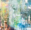 "Manhattan by night" abstract. This is now SOLD | Oil And Acrylic Painting in Paintings by Margaret Alice Høiesen