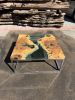Antique Wood Epoxy Coffee Table - Office Table - Resin Table | Tables by Tinella Collection. Item composed of birch wood in boho or minimalism style