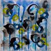 Bloom #6 Diptych | Oil And Acrylic Painting in Paintings by Joanie Gagnon San Chirico Studio. Item composed of canvas and synthetic
