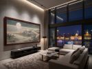 Hand-Painted Silk Moonlight River Landscape Gongbi Fine Art | Oil And Acrylic Painting in Paintings by Dynasty Artisan. Item composed of wood and fabric in contemporary or eclectic & maximalism style