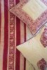Floral Bordered Cushion Cover with Embroidery | Sham in Linens & Bedding by Jaipur Bloc House. Item composed of cotton