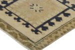Vintage Turkish Rug in Beige and Cream with Geometric | Area Rug in Rugs by Rug and Kilim