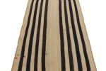 Vintage Turkish Kilim rug in Beige-Brown with Black Stripe | Area Rug in Rugs by Rug and Kilim