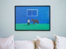Window 60 x 80" ( Acrylic paint on canvas) original | Oil And Acrylic Painting in Paintings by Stayfin. Item composed of canvas compatible with minimalism and contemporary style