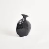 Flat vase - shiny black | Vases & Vessels by Project 213A. Item composed of stoneware compatible with contemporary style