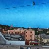 Birds Outside My Window | Oil And Acrylic Painting in Paintings by PMS Artwork. Item composed of wood and synthetic