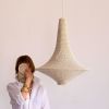 Wahad Crochet Pendant Lamp - Large | Pendants by Hamimi | Kimpton Rowan Palm Springs Hotel in Palm Springs. Item made of fabric with brass works with boho & minimalism style
