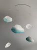 Large Silver Clouds Mobile | Sculptures by Claudine Gevry Studio. Item in minimalism or contemporary style