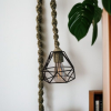 Rustic Rope Pendant Light with Edison LED Bulb – Handmade | Floor Lamp in Lamps by Magdyss Boutique. Item made of cotton works with boho & minimalism style