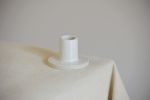 Candle Holder – White On Speckled – Made To Order | Decorative Objects by Elizabeth Bell Ceramics. Item composed of stoneware