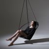 Sling Hanging Swing Chair - Thick Leather | Chairs by Studio Stirling in Black, Brown