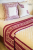 Maroon Statement Single Quilt | Linens & Bedding by Jaipur Bloc House. Item composed of cotton