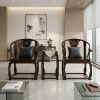 Forbidden City Imperial Scholar's Horseshoe Armchair Set | Chairs by Dynasty Artisan. Item made of wood compatible with minimalism and contemporary style