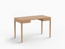 FRONT – Minimalist Work Desk in Solid Oak Wood | Tables by MOR Design. Item composed of oak wood in minimalism or mediterranean style