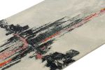 Rug & Kilim’s Abstract Runner Rug in White with Black | Area Rug in Rugs by Rug and Kilim