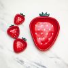 Strawberry Ring Dishes | Decorative Tray in Decorative Objects by Melike Carr. Item works with eclectic & maximalism & mediterranean style