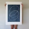 Linear Drawing No 24 - original handmade silkscreen print | Prints by Emma Lawrenson. Item composed of paper