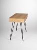 Home office desk, industrial small table, with black drawers | Tables by Mo Woodwork. Item composed of wood and metal in minimalism or mid century modern style