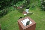 Pewit Stainless Steel Sculpture Of A Pewit | Public Sculptures by Jeroen Stok. Item made of steel