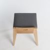om16.2 natural ash Stool, grey fabric | Chairs by olivier moravik | Bonlieu Scène Nationale Annecy in Annecy. Item composed of wood and fabric in minimalism or contemporary style
