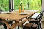 Breadboard X | Dining Table in Tables by Lumber2Love. Item composed of oak wood in mid century modern or contemporary style