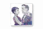 audrey hepburn and humphrey bogart forever dream together | Oil And Acrylic Painting in Paintings by Virginie SCHROEDER. Item made of canvas works with art deco style