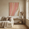 Blush Marble — Abstract Canvas Artwork with Gold Accents | Prints in Paintings by Alpenglow Workshop. Item composed of canvas in boho or minimalism style