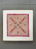 In-Circle: Monks embroidered in a circle on dyed fabric | Embroidery in Wall Hangings by Megan Aujla - Line & Form Studio. Item composed of fabric compatible with contemporary and asian style