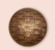 Red Oak End Grain Mosaic in a round steam bent oak frame | Art & Wall Decor by SHKHenson. Item made of oak wood