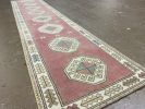 Vintage Turkish Rug Runner | 2.4 x 10.7 | Runner Rug in Rugs by Wool and Rug. Item made of wool compatible with boho and country & farmhouse style